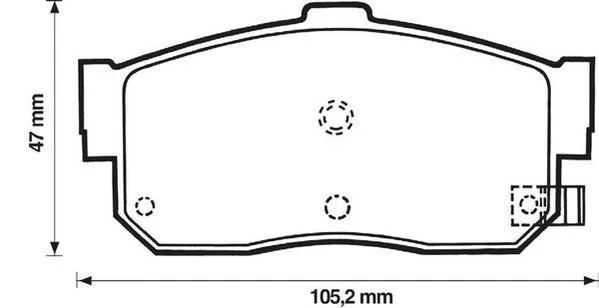 <strong>JURID NISSAN гальмівні колодки задн. Almera 00- Maxima QX 00- Jurid 572376J (фото 1)</strong>