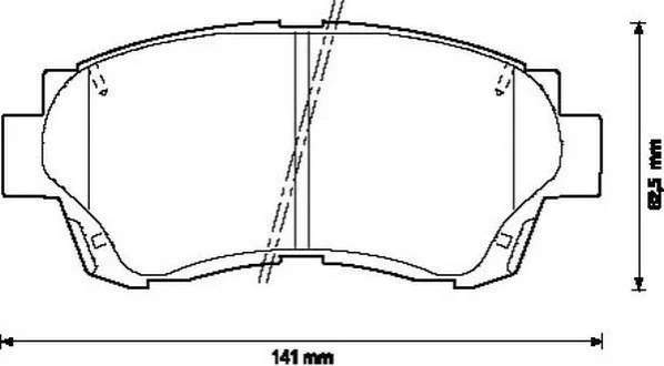 <strong>JURID TOYOTA гальмівні колодки передн.Camry 91-,Lexus GS,LS Jurid 572392J (фото 1)</strong>