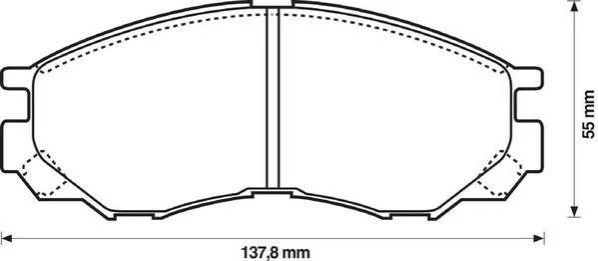 <strong>JURID MITSUBISHI Гальмівні колодки передн. Space Gear -01 Jurid 572419J (фото 1)</strong>