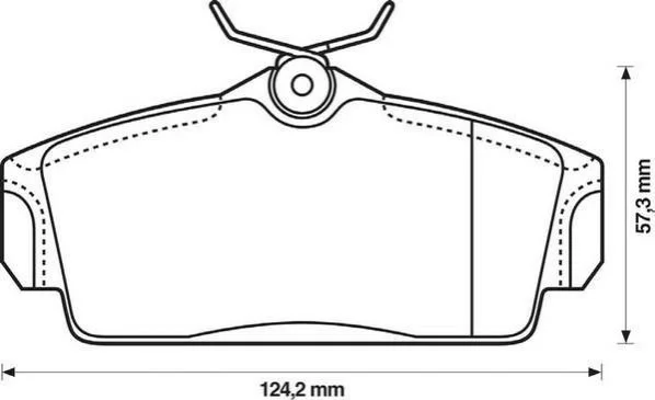 <strong>Гальмівні колодки пер. Nissan Almera 00-/Primera 91-02 (TRW) Jurid 572422J (фото 1)</strong>