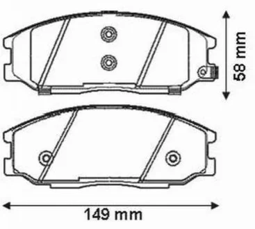 Колодки гальмівні дискові для Lexus, Toyota Jurid 572453J фото товару