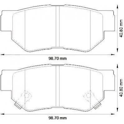 <strong>Гальмівні колодки зад. Hyundai Getz/Santa FE/Tucson 01- (mando) Jurid 572557J (фото 1)</strong>