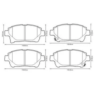 Колодки гальмівні дискові для Toyota, Aston Martin Jurid 572618J фото товару