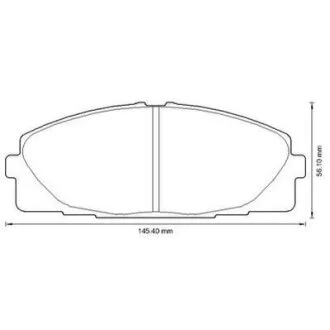 Колодки гальмівні дискові для Toyota Jurid 572650J фото товару