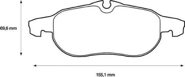 <strong>JURID OPEL Колодки тормозные передние VECTRA 02- Jurid 573089J (фото 1)</strong>