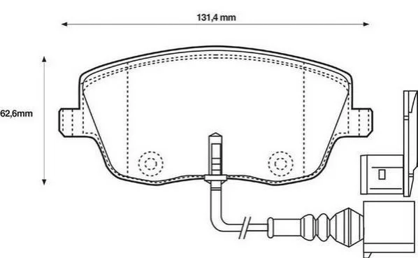 <strong>JURID VW Гальмівні колодки перед.Polo 01- Skoda Fabia 99-, Roomster SEAT Jurid 573101J (фото 1)</strong>