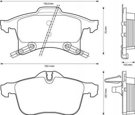 <strong>Гальмівні колодки пер. Opel Astra F/G/H/Zafira A/B 94- (ATE) Jurid 573153J (фото 1)</strong>