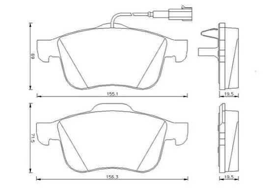 <strong>JURID FIAT Тормозн.колодки передн.Alfa Romeo 159 05- Jurid 573173J (фото 1)</strong>