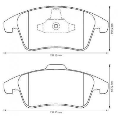 <strong>Гальмівні колодки пер. Citroen C4 Picasso 06-/Peugeot 5008 09- (ATE) Jurid 573193J (фото 1)</strong>