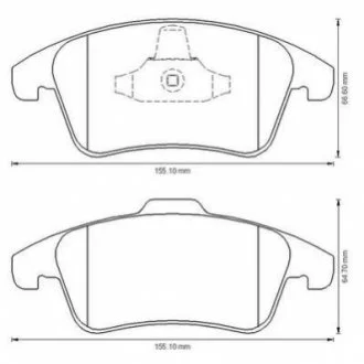 Гальмівні колодки пер. Citroen C4 Picasso 06-/Peugeot 5008 09- (ATE) для Citroen, DS, Peugeot Jurid 573193J фото товару