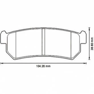 Колодка гальм. CHEVROLET LACETTI -07 задн. (вир-во) для Jurid 573216J фото товару