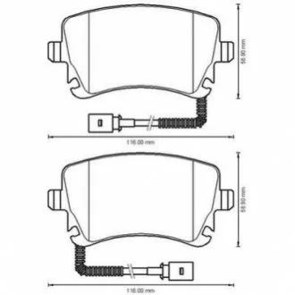 JURID VW Тормозные колодки задн.с датчиками! Audi A4/A6/A8 04-T5 для Jurid 573225J фото товару