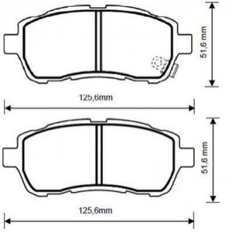 FORD Тормозные колодки передн.Fiesta 08- Jurid 573249J (фото 1)