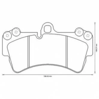 Гальмівні колодки пер. Audi Q7/Touareg/Cayenne (Brembo) для Jurid 573282J фото товару