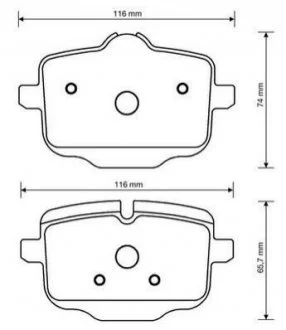 Гальмівні колодки зад. BMW 5 (F10/F11/F90/G30) 09-/X5 (G05/F95) 18- (TRW) для Jurid 573353J фото товару
