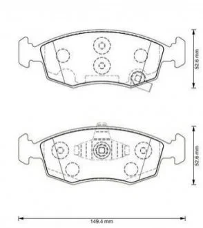 Колодки гальмівні дискові для Fiat Jurid 573366J фото товару
