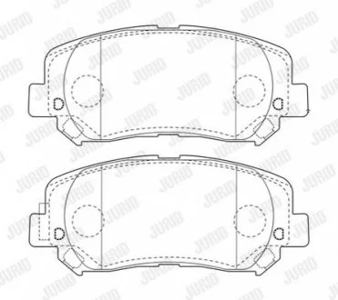 JURID JEEP К-т пер. торми. колодок Cherokee 13- для Jeep Jurid 573787J фото товара