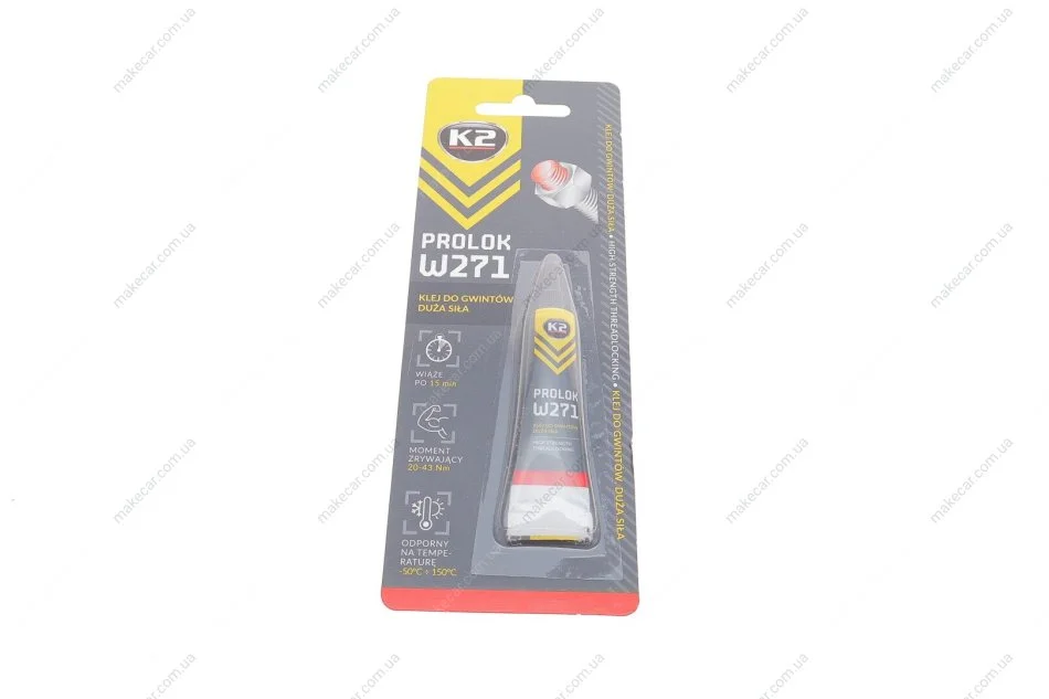 <strong>Клей (фіксатор) різьбових з\'єднань / BOND PROLOK W271 HIGH STRENGTH 6ML K2 B151 (фото 1)</strong>