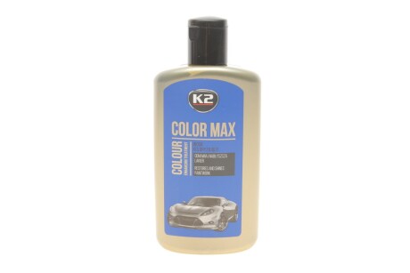 Поліроль восковий для кузова відтіняючий блакитний / COLOR MAX BLUE 250ML K2 K020BLUE фото товару