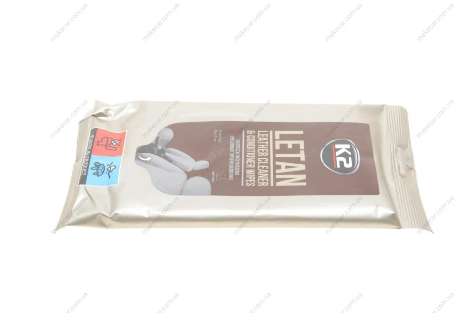 <strong>Вологі серветки для очищення шкіряної оббивки/ LETAN LEATHER CLEANER & CONDITIONNER WIPES K2 K210 (фото 1)</strong>