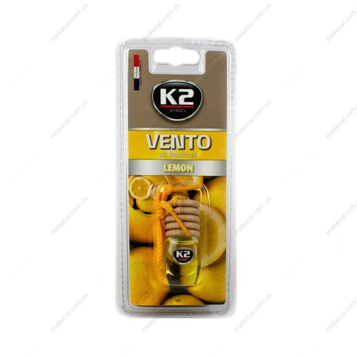 <strong>Автомобільний ароматизатор (освіжувач) повітря "лимон", блістер / VINCI VENTO LEMON 8ML K2 V455 (фото 1)</strong>