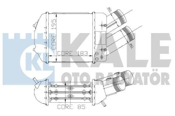 <strong>KALE RENAULT Інтеркулер Megane I,Scenic I 1.9dCi Kale-oto-radyator 126100 (фото 1)</strong>