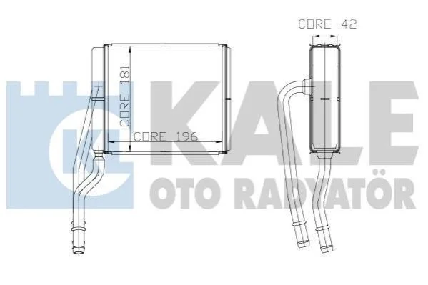<strong>Радіатор обігрівача Ford Focus, Transit Connect KALE OTO RADYATOR Kale-oto-radyator 177400 (фото 1)</strong>
