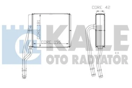 Радіатор обігрівача Ford Focus, Transit Connect KALE OTO RADYATOR для Kale-oto-radyator 177400 фото товару