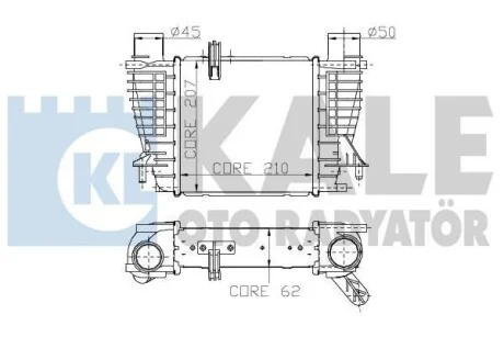 Интеркулер Renault Clio, Modus (02-) 1.2 16V, 1.5 Dci KALE OTO RADYATOR для Kale-oto-radyator 243400 фото товара