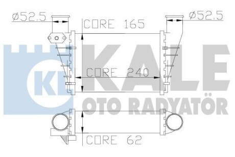 KALE VW Інтеркулер Audi A4/6, Passat 1.8T/1.9TDI 97- Kale-oto-radyator 341900 фото товару