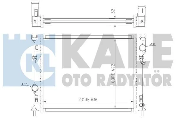 <strong>KALE CHRYSLER Радіатор охолодження 300C 2.7/5.7 04- Kale-oto-radyator 341940 (фото 1)</strong>