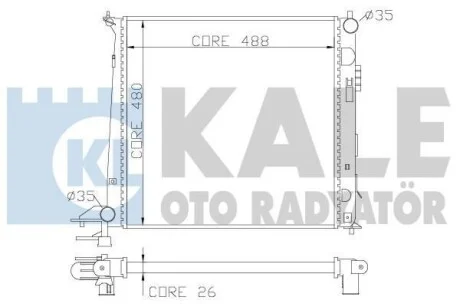KALE HYUNDAI радіатор охолодження ix35,Kia Sportage 1.7/2.0CRDi 10- для Kale-oto-radyator 341960 фото товара