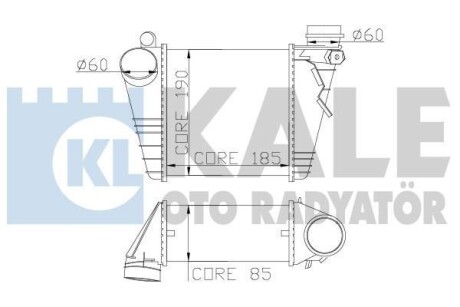 KALE VW Інтеркулер Golf IV, Audi A3, Skoda Octavia II 1.8T/1.9TDI Kale-oto-radyator 342000 фото товара