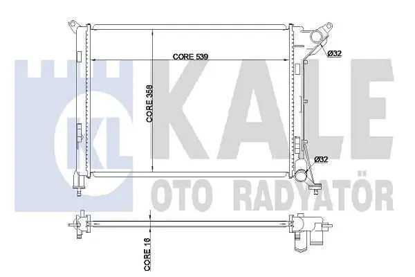 <strong>KALE MINI Радіатор сист. охолодження двиг. ONE/COOPER 1,4-1,6 01- Kale-oto-radyator 342035 (фото 1)</strong>