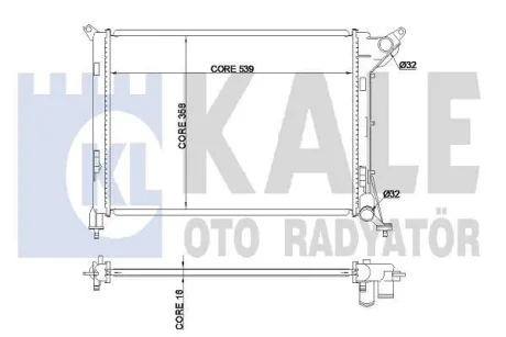 KALE MINI Радіатор сист. охолодження двиг. ONE/COOPER 1,4-1,6 01- для Kale-oto-radyator 342035 фото товару