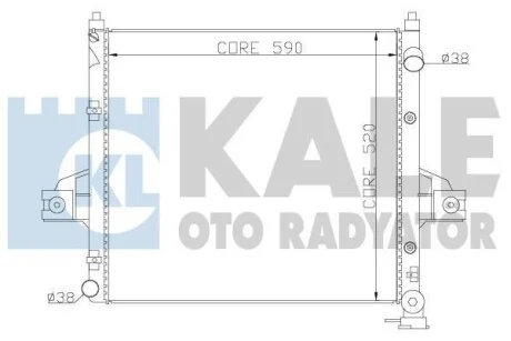 KALE JEEP Радіатор охолодження двиг. Grand Cherokee II 4.7 99- для Kale-oto-radyator 342090 фото товара