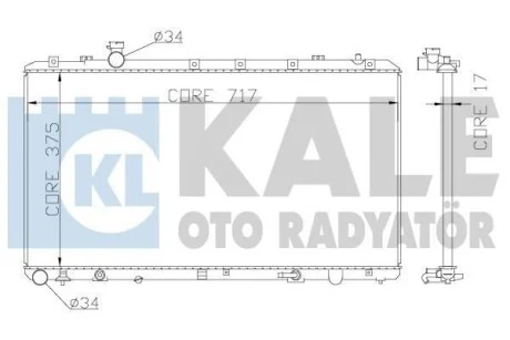 Радиатор охлаждения Fiat Sedici, Suzuki Sx4 Radiator KALE OTO RADYATOR для Kale-oto-radyator 342120 фото товара