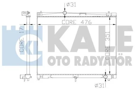 KALE TOYOTA радіатор охолодження Yaris 1.0/1.3 05- для Kale-oto-radyator 342215 фото товару