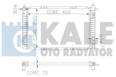 Радіатор охолодження Matiz 0.8 98- (акпп) для Kale-oto-radyator 342260 фото товару