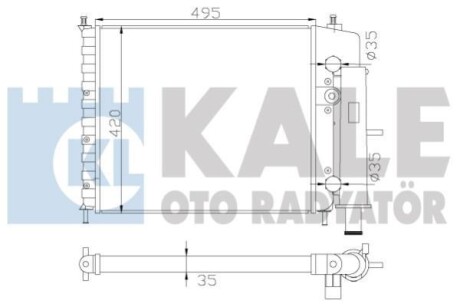 KALE FIAT радіатор охолодження Brava,Marea 1.4/1.6 Kale-oto-radyator 342270 фото товара