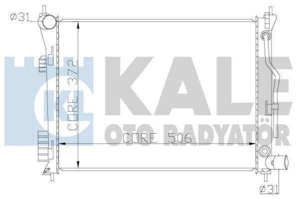 <strong>Радіатор охолодження Hyundai Accent Iv, I20 - Kia Rio Iii Radiator KALE OTO RADYATOR Kale-oto-radyator 342280 (фото 1)</strong>