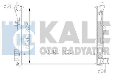 Радіатор охолодження Hyundai Accent Iv, I20 - Kia Rio Iii Radiator KALE OTO RADYATOR для KIA, Hyundai Kale-oto-radyator 342280 фото товару