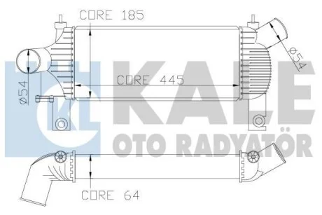 Интеркулер Nissan Navara (07-), Pathfinder (05-) 2.5 dCi для Kale-oto-radyator 342355 фото товара