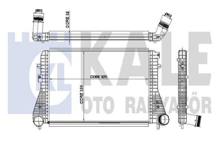 Интеркулер Audi A3, TT - Seat Altea, Altea Xl / Leon - Skoda Octavia II KALE OTO RADYATOR Kale-oto-radyator 342380 (фото 1)