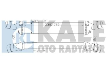 Радіатор інтеркулера KALE OTO RADYATOR для Kale-oto-radyator 342400 фото товару