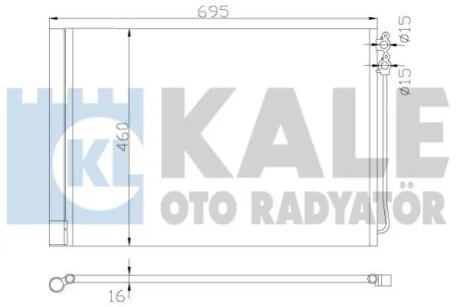 Радіатор кондиціонера Bmw 5, 6, 7 KALE OTO RADYATOR для BMW Kale-oto-radyator 342415 фото товару