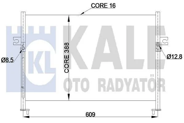 <strong>Радиатор кондиционера Hyundai H-1 / Starex, H-1 Box, H100, Porter Condenser KALE OTO RADYATOR Kale-oto-radyator 342425 (фото 1)</strong>