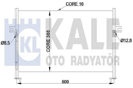 Радиатор кондиционера Hyundai H-1 / Starex, H-1 Box, H100, Porter Condenser KALE OTO RADYATOR для Kale-oto-radyator 342425 фото товара