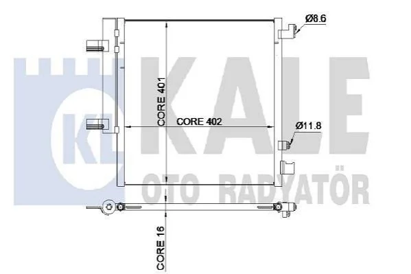 <strong>KALE CHEVROLET радіатор кондиціонера Spark 1.0/1.2 10- Kale-oto-radyator 342515 (фото 1)</strong>