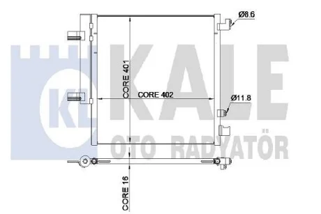 KALE CHEVROLET радіатор кондиціонера Spark 1.0/1.2 10- для Kale-oto-radyator 342515 фото товара